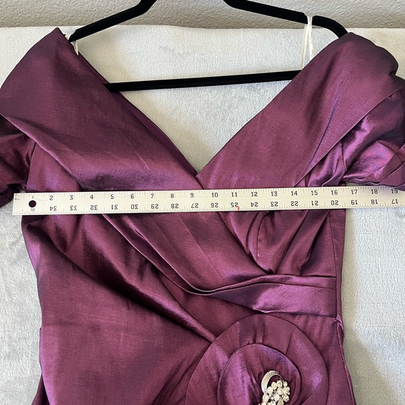 JADE COUTURE SZ 14 Dress Purple Knee Length Formal MOB, - Picture 11 of 16